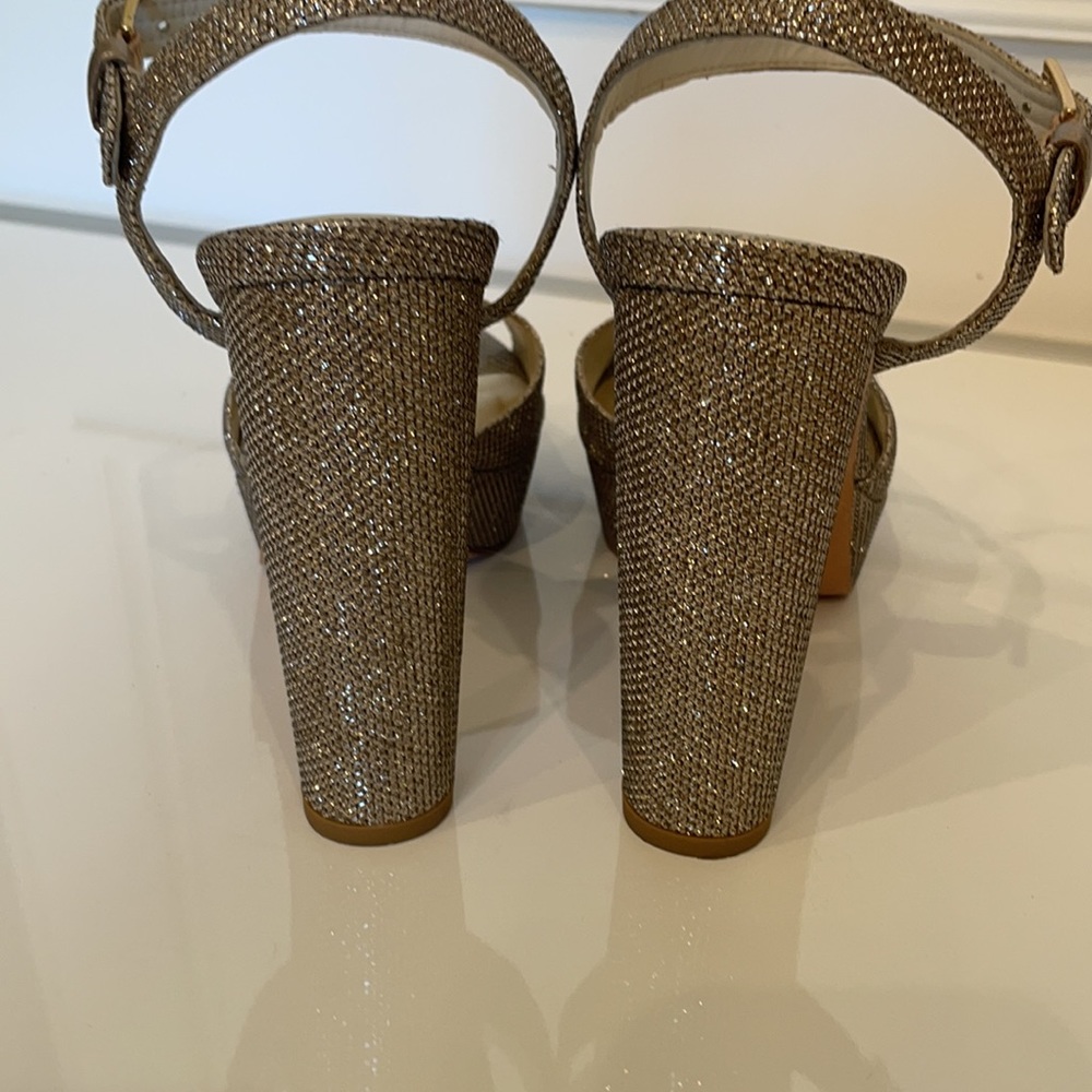 Stuart Weizmann Champagne Platforms 7.5 - image 6
